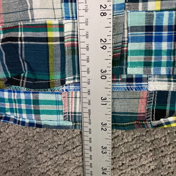 Cape Madras Shirt Men's Large Patchwork Long Sleeve Button Up Down Front - Picture 8 of 11